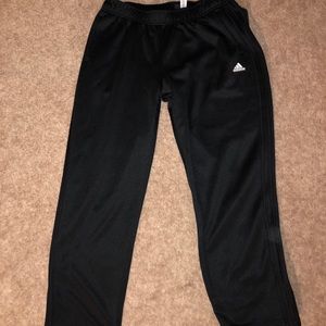 black adidas snap pants